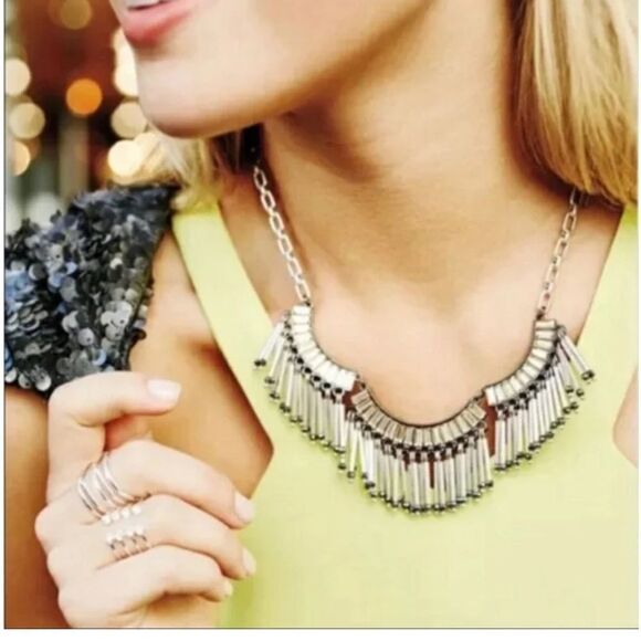 Stella & Dot Twilight Fringe necklace, new without tag/box, length is 10” - Picture 1 of 6